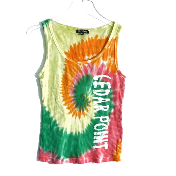 Other Tops - Cedar Point tie dye ribbed tank top